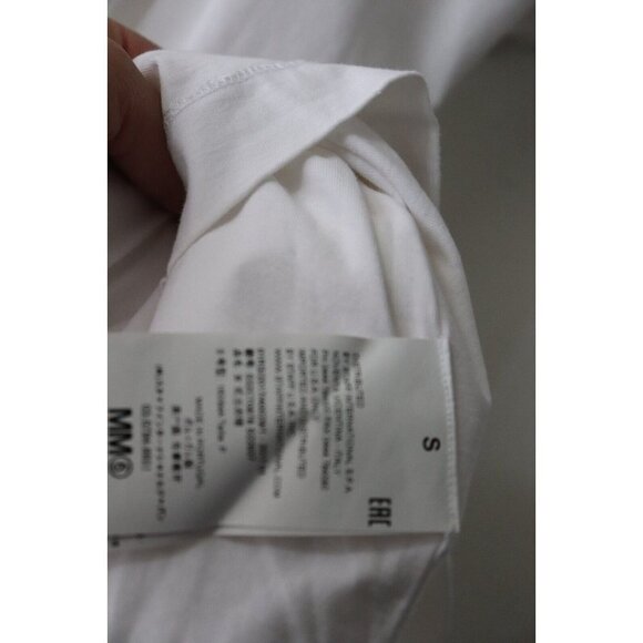 MM6 Maison Margiela Women's/Unisex Small White Oversize Tag & Flyer T-Shirt $925 - Picture 8 of 11